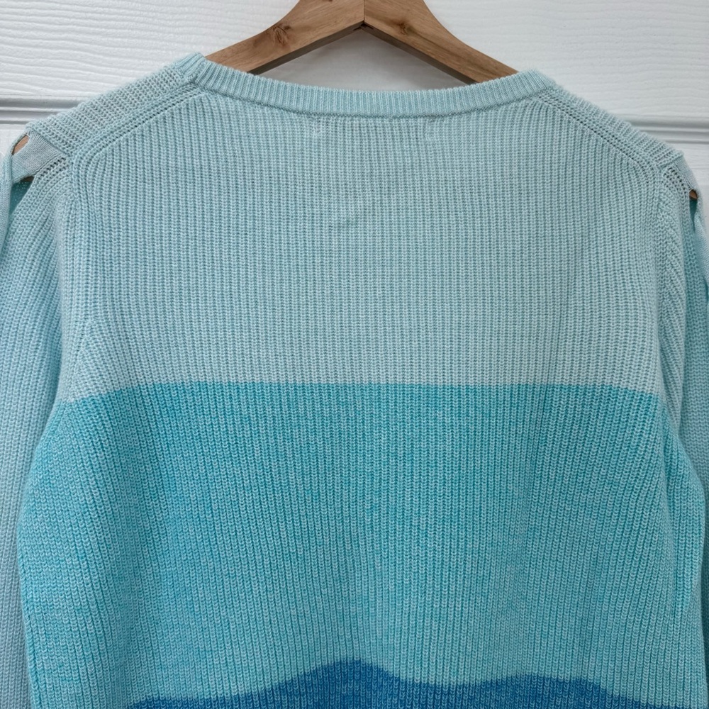 Lilly Pulitzer Cortina Ombre Color Block Ribbed Cable Knit Sweater 001925 Medium - Picture 8 of 14